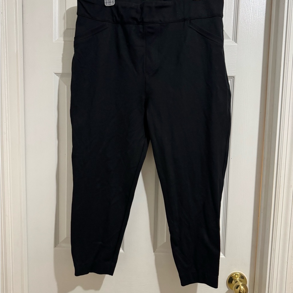 SPANX Black Ankle Dress Pants with Back Seam